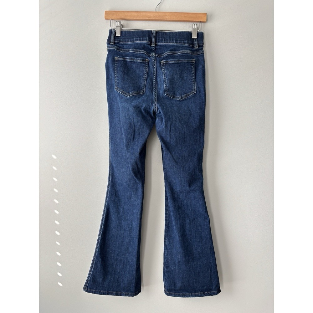 Spanx Women High Rise Pull On Flared Stretch Shaping Denim Size Small Petite - Picture 5 of 8